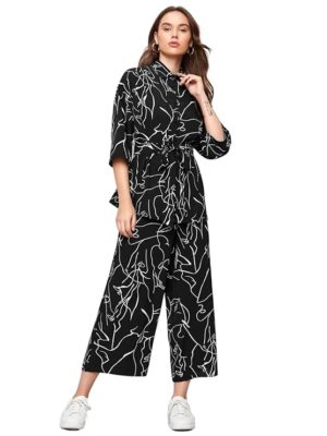 GRECIILOOKS レディース コーディネートセット | スタイリッシュな韓国の夏コーデ | カジュアルロングシャツ | 女の子と女性のためのシャツTシャツ